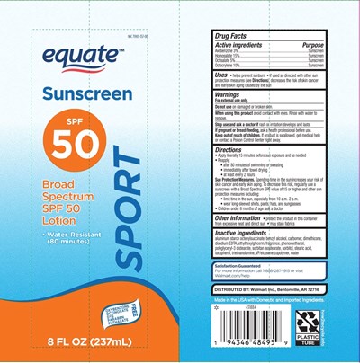 Label (Equate Sport 50spf Tube Wal 50l8z 76 View)